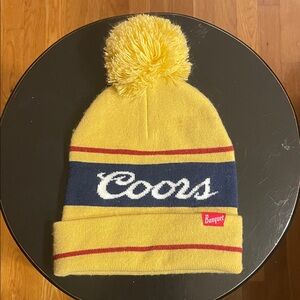 Coors Banquet Yellow Pom-Pom Beanie